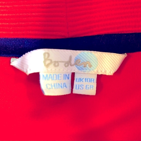 Boden Ribbed Zoe Ponte Dress Red Pepper size 6R - Picture 11 of 13